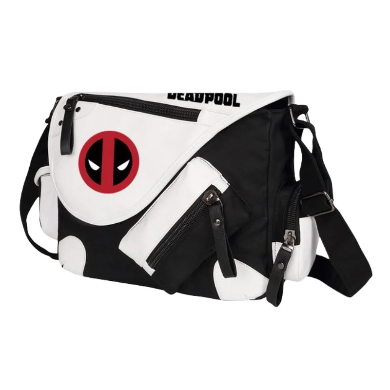 Marvel Anime Deadpool Fashion Peripheral Creative Shoulder Bag Backpack Messenger Bag New Cute Personality Cartoon School Bag