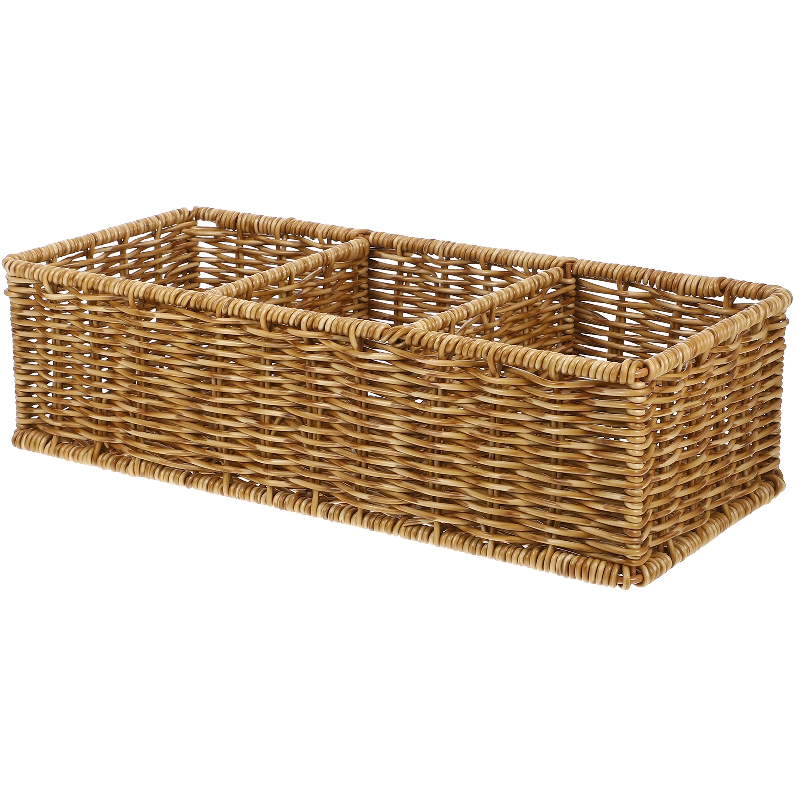 

Imitation Rattan Shoe Storage Basket Large Capacity Multi-Function Storage Box for Home Hotel Organization Woven Household