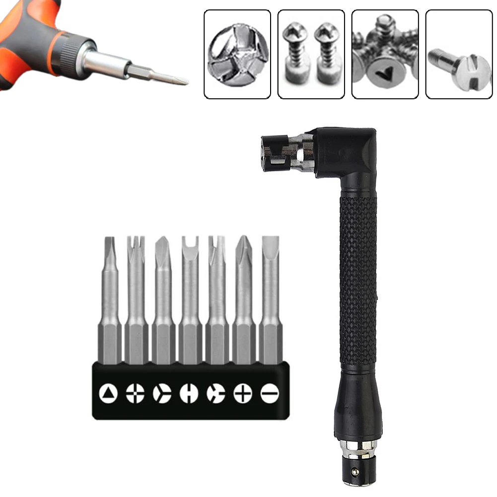 Special Shaped Screwdriver Set With L Type Wrench Handle 50mm Triangle Inner Cross Flathead Three Points Screwdriver Bit Tools