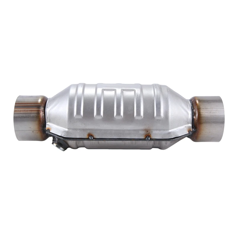 AT43-Universal Catalytic Converter 400 Cells High Flow Muffler Catalytic Converter Euro 1 Round Stainless Steel