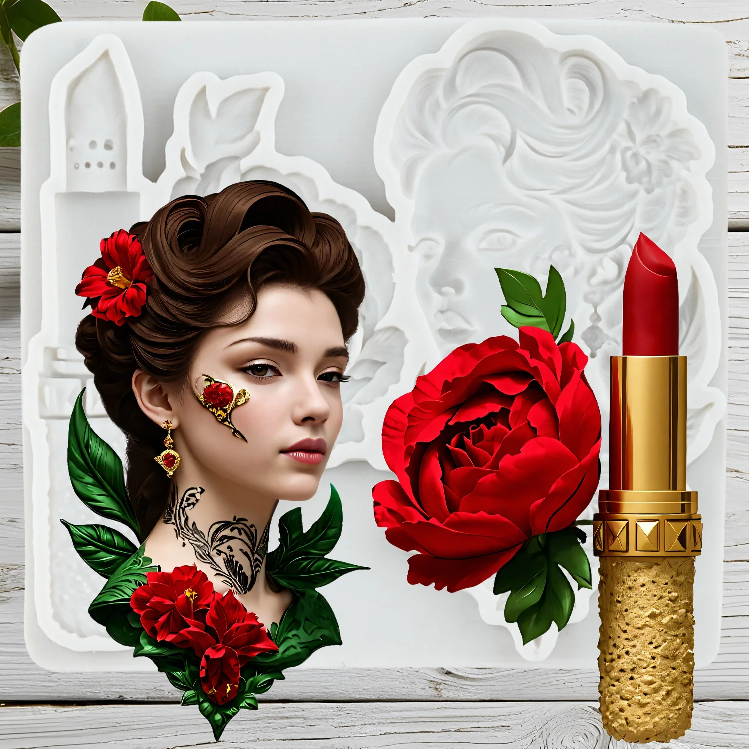 

Goddess Silicone Molds Lipstick Fondant Cake Decorating Tools Cupcake Topper Chocolate Candy Craft Gum Paste Polymer Clay