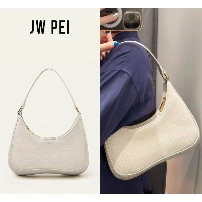 JWPEI Bags for Women Shoulder Crocodile Pattern French Style Shoulder Underarm Bag Stick Bag Female 2023 New Luxury Handbags