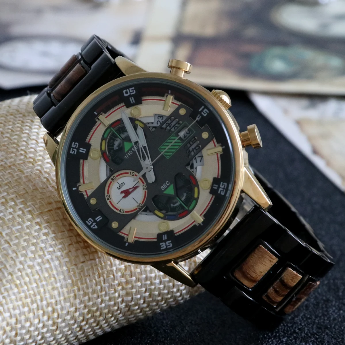Wood Watch for Men Luxury Watch Unique Designs Timepieces Chronograph Ckock Men\'s Wooden Wrist Wacthes Gift Drop Shipping