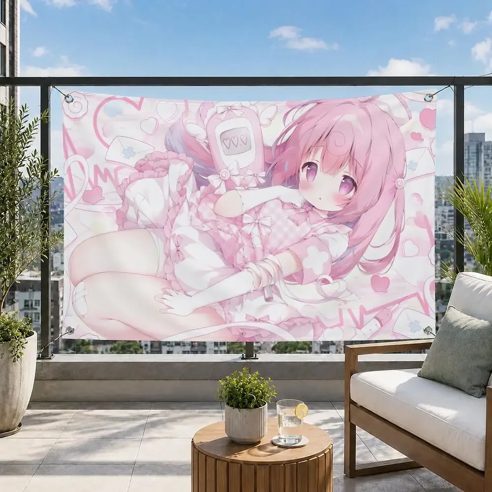 Misono Ichika Visual‑Novel cute Flags Suitable for Bedroom Dorm Wall Garden Yard Porch Patio Home Party Decor