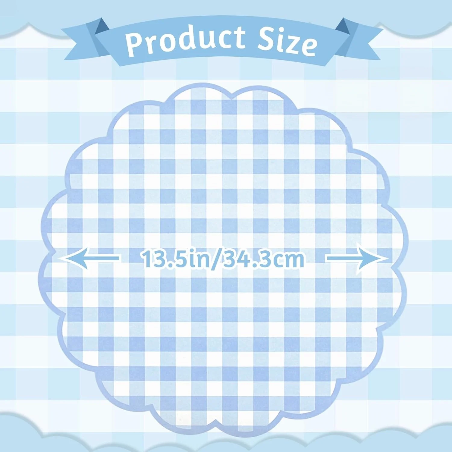 50/100/150pcs blue paper disposable placemats with lovely flower edges are suitable for birthday decoration of activity parties