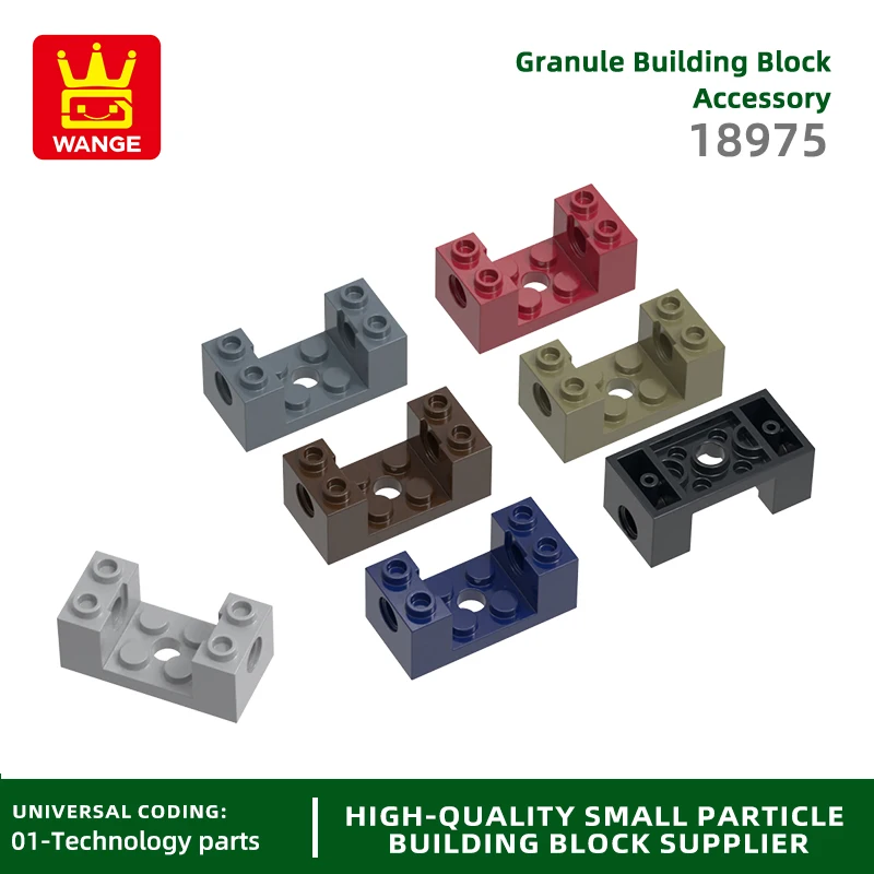 Wange 38 Stück/Set NR.18975 Geformter Spezialstein 2 X 4 X 1 1/3 Block MOC Farbzubehör Kompatibel mit Bausteinen DIY Kinderspielzeug