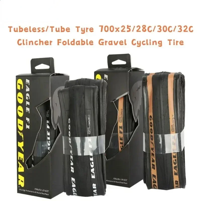 Bicycle Tires Eagle F1 Road Bike Tubeless/Tube Tyre 700x25/28C/30C/32C Clincher Foldable Gravel Cycling Tire Parts