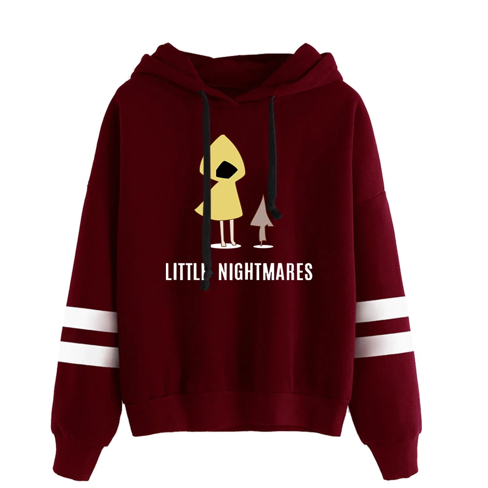 Little Nightmares-Hoodies de manga sem bolso masculino e feminino, moletom Harajuku, streetwear, roupas de jogo de aventura de terror, plus size