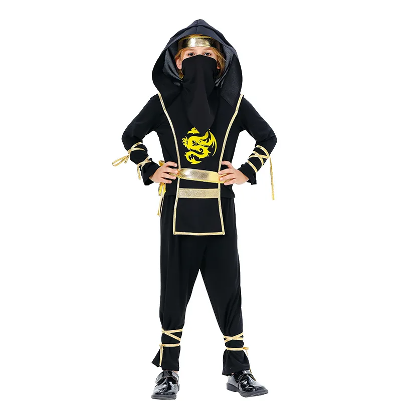 

Halloween Children Boy Cool Ninja Costume Suit Performance Costume Theme Party Cosplay Samurai Ninja Stage Costume 2025 New