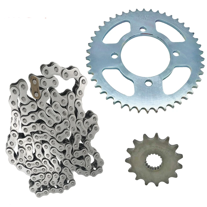 

Motorcycle Drive Chain Sprockets Set for Qingqi Haojue Suzuki Jingcheng GZ125HS GZ150-A QS150 428H-116L 43T/13T Transmission Kit