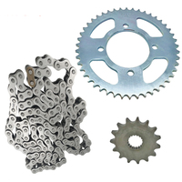 Motorcycle Drive Chain Sprockets Set for Qingqi Haojue Suzuki Jingcheng GZ125HS GZ150-A QS150 428H-116L 43T/13T Transmission Kit