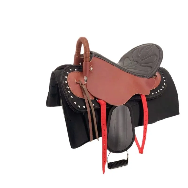 Pony Horse Riding Equipment Full Set Of Saddle Accessories Cow Leather New Big Horse Tourist Saddle