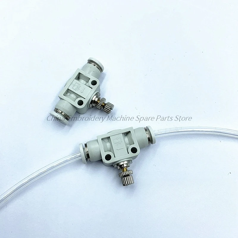 1PCS Air Pressure Regulator Straight-Through Control Valve 4mm Air Pipe Control Valve Throttle Computer Embroidery Machine