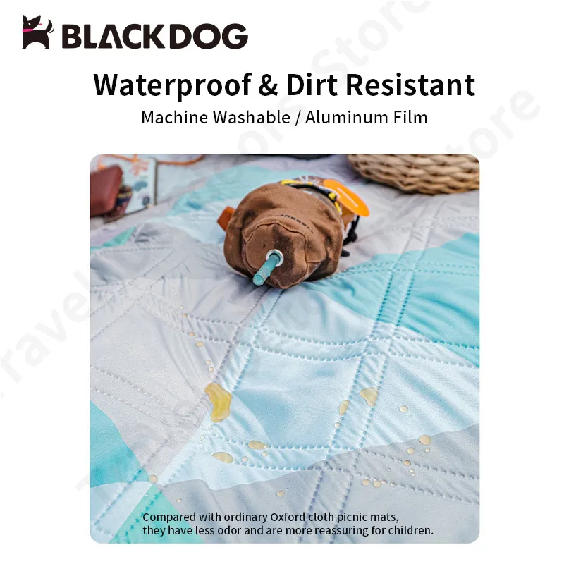 Naturehike-BLACKDOG Ultralight Camping Mat 1.3kg Large Area 1.5x2m Moisture-Proof Picnic Mat  Family Travel Machine Washable