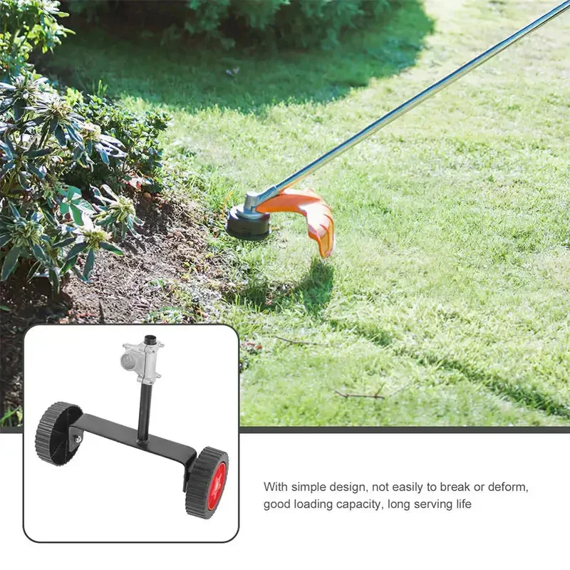 Lawn Mower Wheel Grass Trimmer Adjustable Support Wheels Attachment Garden Lawn Mower Cutter Power Tool Support Wheel