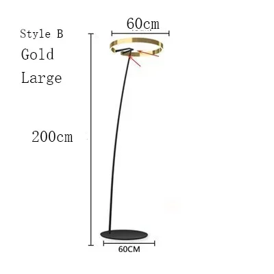 JIANKEXING Ring Angeln Stehlampe Raumdekor Goldene lange Stange moderne einfache LED minimalistische Licht Luxus Designer vertikale Tischlampen 5