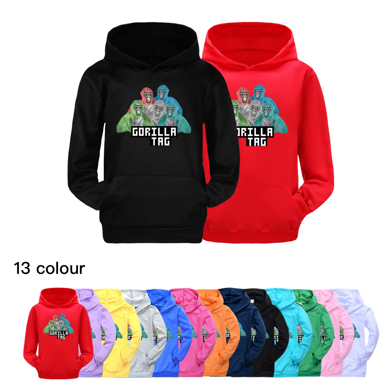 

Gorilla Tag Hoodies for Teen Girls Cotton Toddler Fall Clothes Casual Pocket Sweater for Boys Big Kids Hoodie Baby Sweatershirt