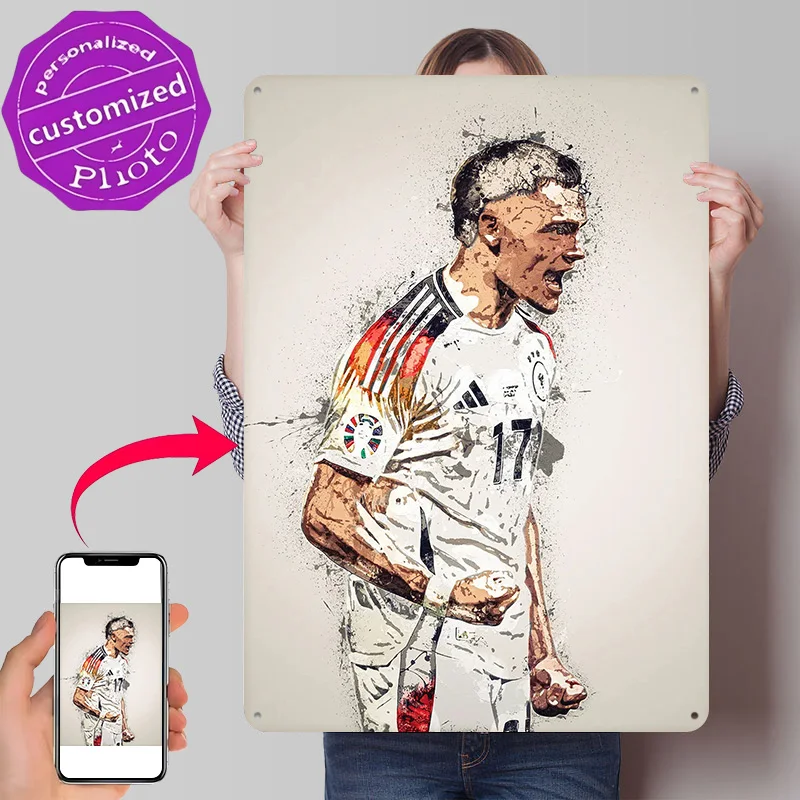 Florian Wirtz Splatter Personalized 3D Textured Metal Poster Wall Art Tinplate Sign for Vintage Decor Luxury Decoration Home