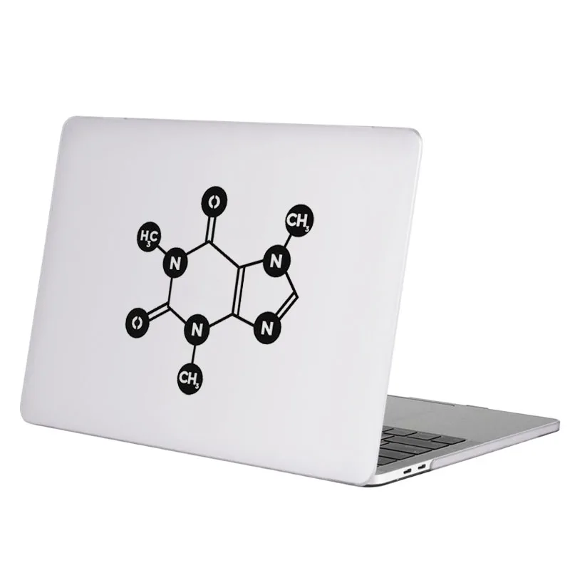 Caffeine Molecule Creative Vinyl Decal Laptop Sticker for Macbook 13 14 Pro Air Retina 15 Inch Mac Skin Acer Asus Notebook Decor