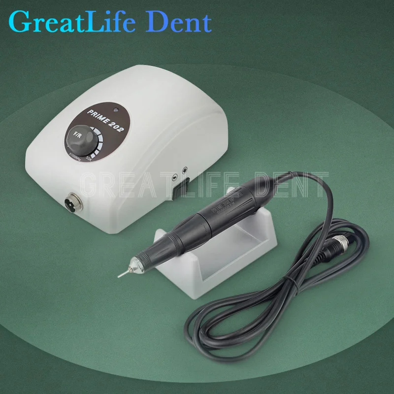 GreatLife Dent 100W 50000 Rpm Engraving Dental Micromotor Handpiece PRIME 202 Brushless Nail Denture Jewerly Polishing Machine