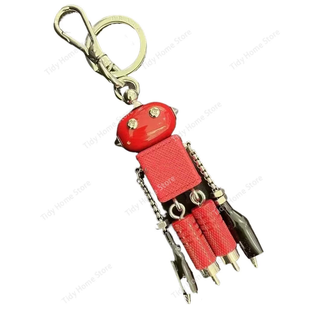 

Keychain retro handmade DIY metal pendant design sense enamel triangular emblem bag accessories