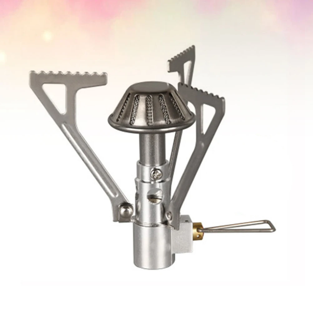 

Stainless Steel Mini Ultralight Camping Stove Pocket For Outdoor Gas Cooker Burner Silver Lightweight Durable Pocket Stove For