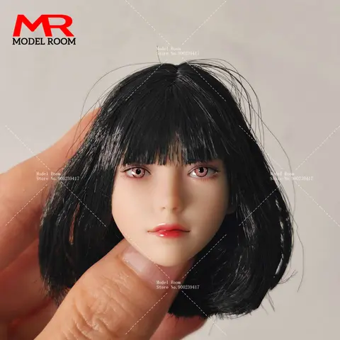 1/6 Skala Anime Flicka Rörliga Ögon Huvudskulptur Hårtransplantation Carving Modell Passar 12'' Soldier Pale Actionfigur Kroppsdockor 10 best sales 1 6 kvinnligt huvudskulptur - №7