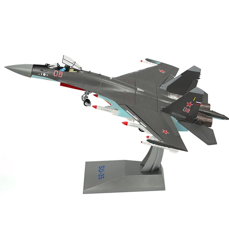 

1/48 Scale Fighter Model Russian Space Forces Su-35 Original Model Finished Alloy Simulation Static Collection Toy Gift