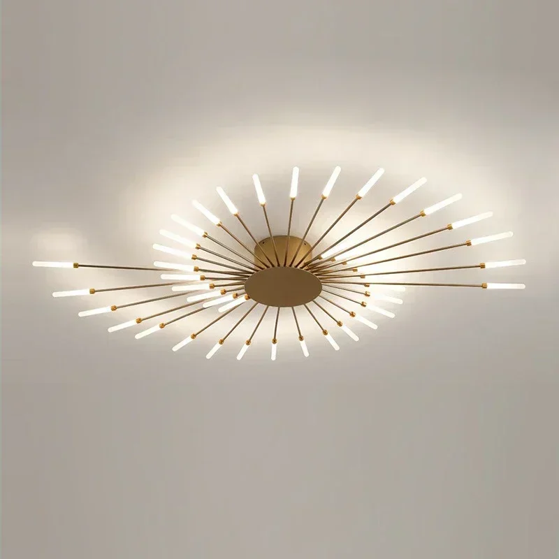 Plafonnier LED en Spirale en Forme de enquêter d\'Artifice au Design Moderne, Luminaire Décoratif de Plafond, Idéal pour un Salon, une Chambre à