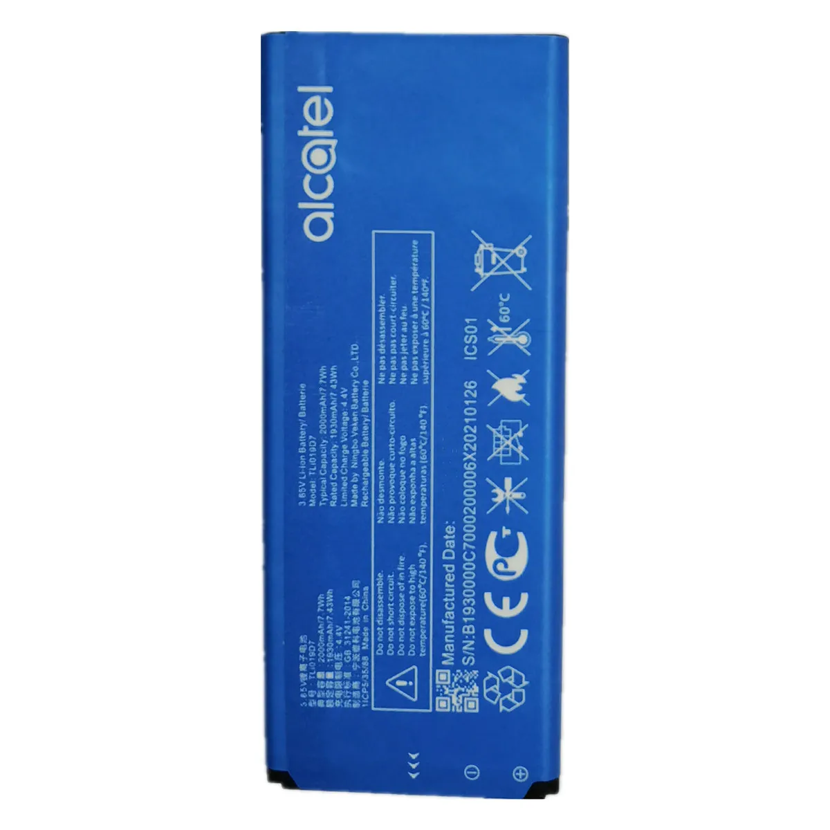 TLi019D7 Alcatel1 Original Battery For Alcatel 1 5033 5033D 5033X 5033Y 5033T 5033J Telstra Essential Plus 2018 TCL U3A Battery