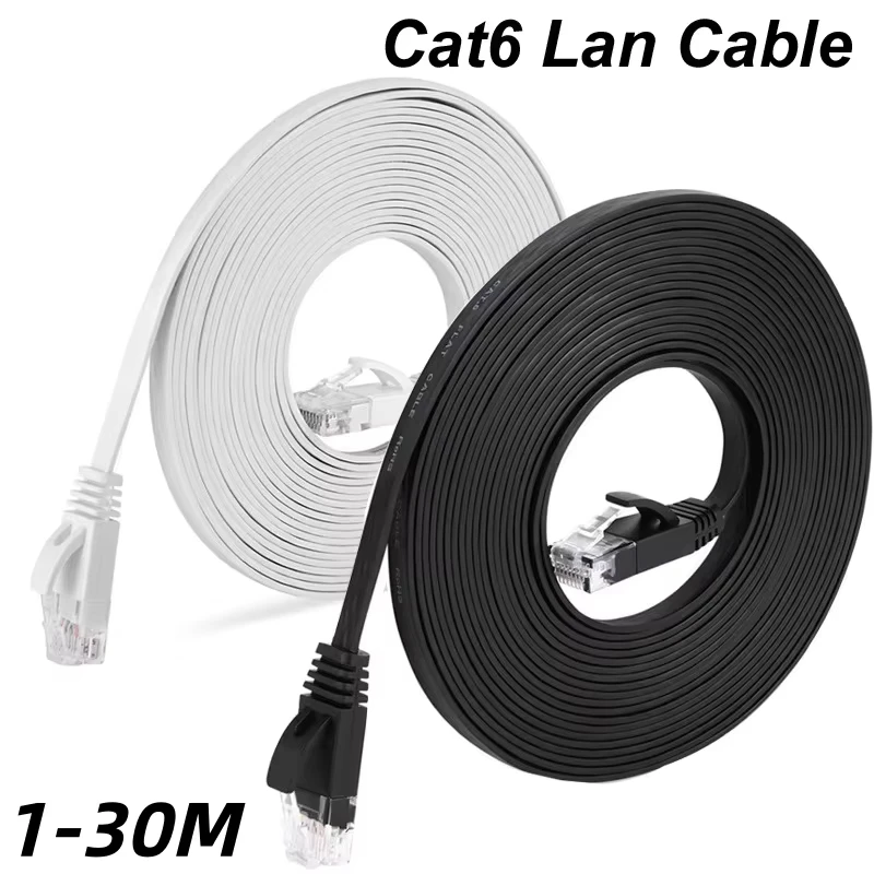 Cat 6 Ethernet Cable LAN Cord, Internet, High-Speed Network Cable - Supports Cat6 Standard Gigabit Network Cable