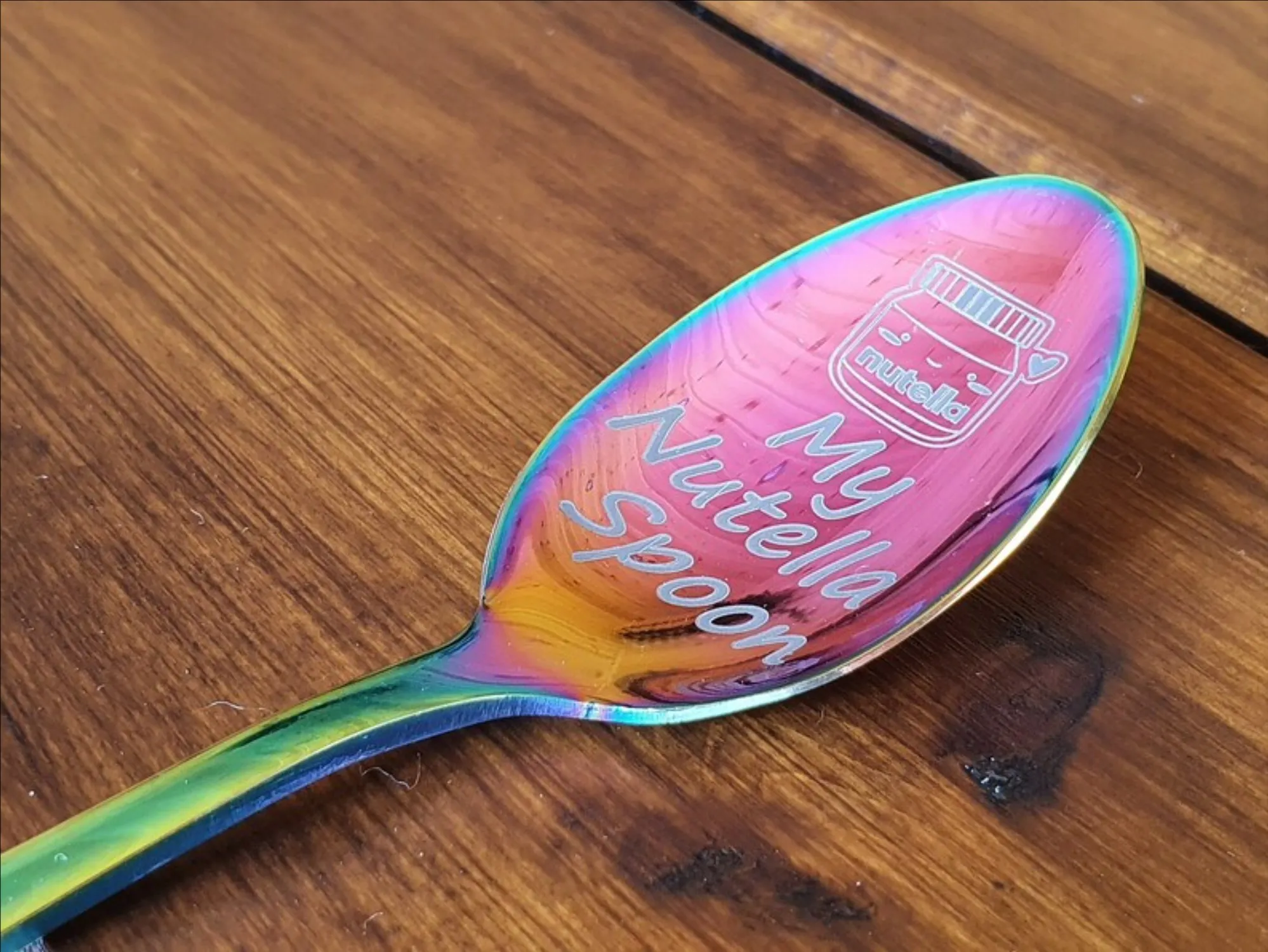 ملعقة آيس كريم، ملعقة اسم محفورة، ملعقة صغيرة مخصصة، تصميم مخصص مع الاسم والشعار، ملعقة مختومة يدويًا. إيما آيس سي #2