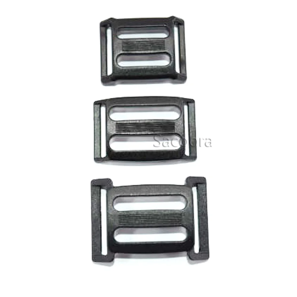 5pcs Plastic Multi-function Tri-Glide Slider Adjust Arched Buckle Bag Webbing Strap Parts Accessories 3 Size Pick 3/4\