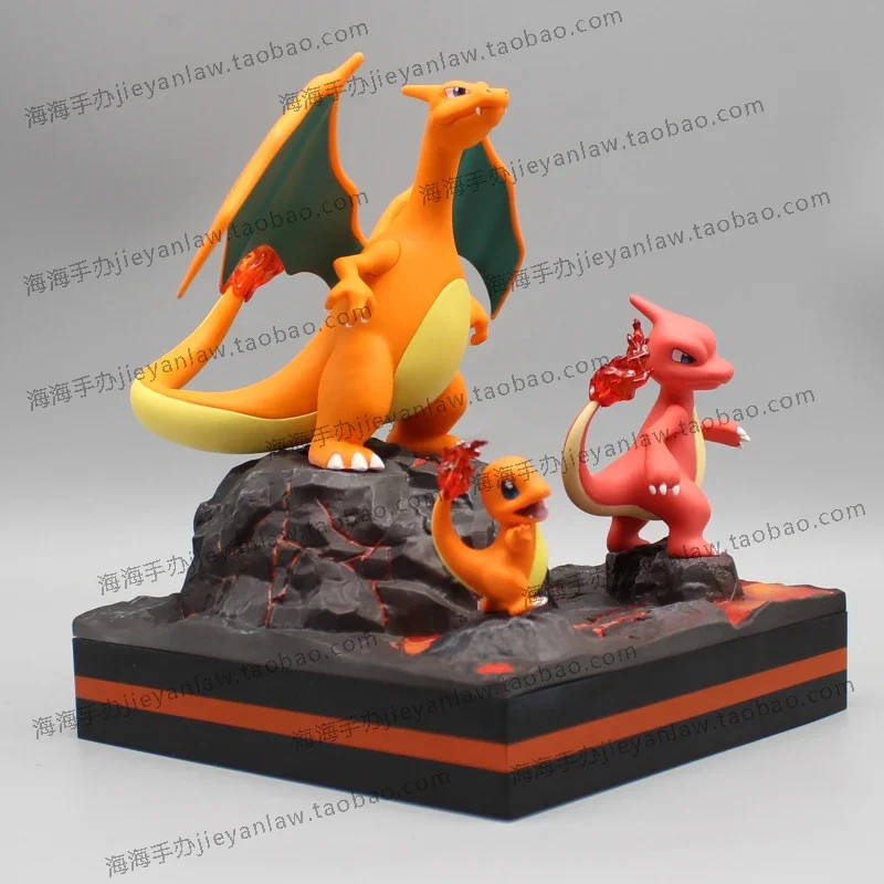 New Pokemon Anime Figures Dragonite Dragonair Dratini Pvc Figure Collectible Model Toy With Light For Childrens Surprise Gift