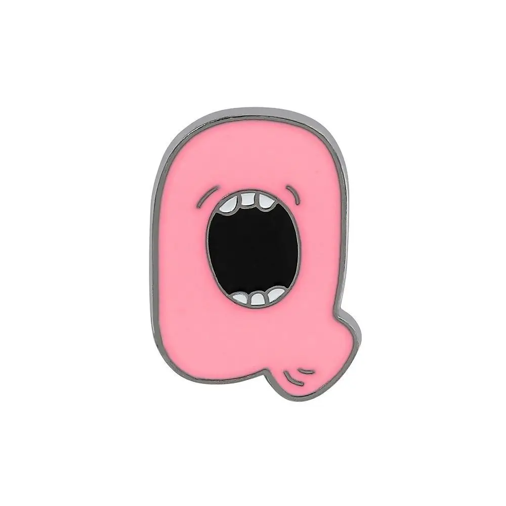 لطيف مضحك الأبجدية دبابيس الإبداعية شخصية 26 رسالة المينا دبابيس معدنية فريدة من نوعها الكرتون بروش شارات أفضل الأصدقاء