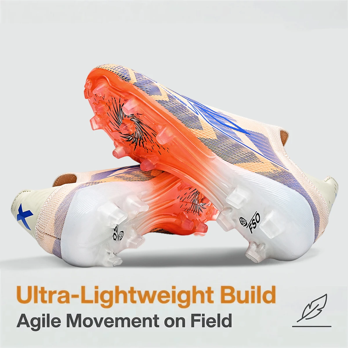 Professional Match Adult AG FG Soccer Cleats Textured PU Upper High-friction TPU Stud Anti-slip Boost Ball Control For Grass