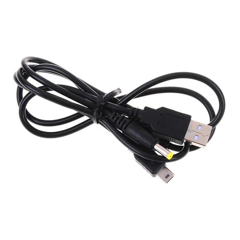 Pengisi daya USB 2 in 1untuk PSP 1000 2000 3000, kabel Data USB + kabel pengisi daya, aksesori Game