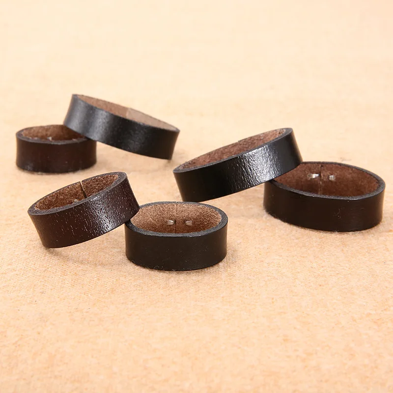 

Men's leather 3.5 wide belt ring fixing ring leather meson waistband tail accessories fixing ring leather ring buckle