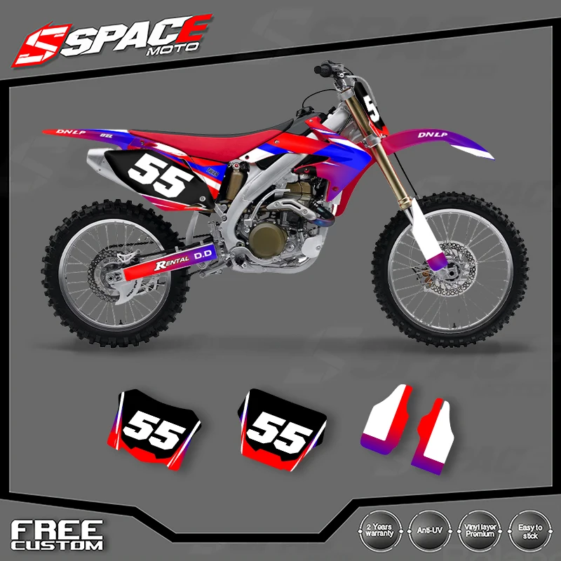 

Наклейки и графика SPACE Custom для мотоциклов HONDA CRF450 2005-2008 годов, комплект 01