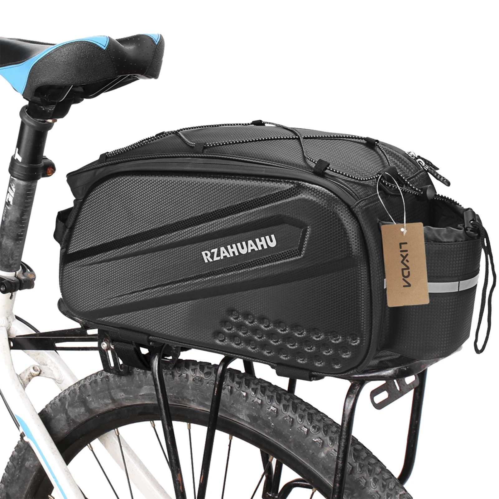 Lixada 10L Multifunctional Bicycle Rear Seat Bag Waterproof Cycle Bike Rack Trunk Cargo Bag Pannier Bag Handbag Shoulder Bag