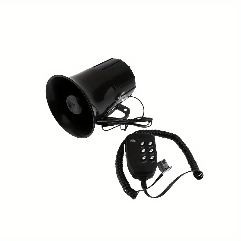 أبواق السيارات بالجملة مع مكبرات الصوت، أبواق دراجة نارية قابلة للتعديل بحجم 12 فولت، أبواق إنذار بستة نغمات #5
