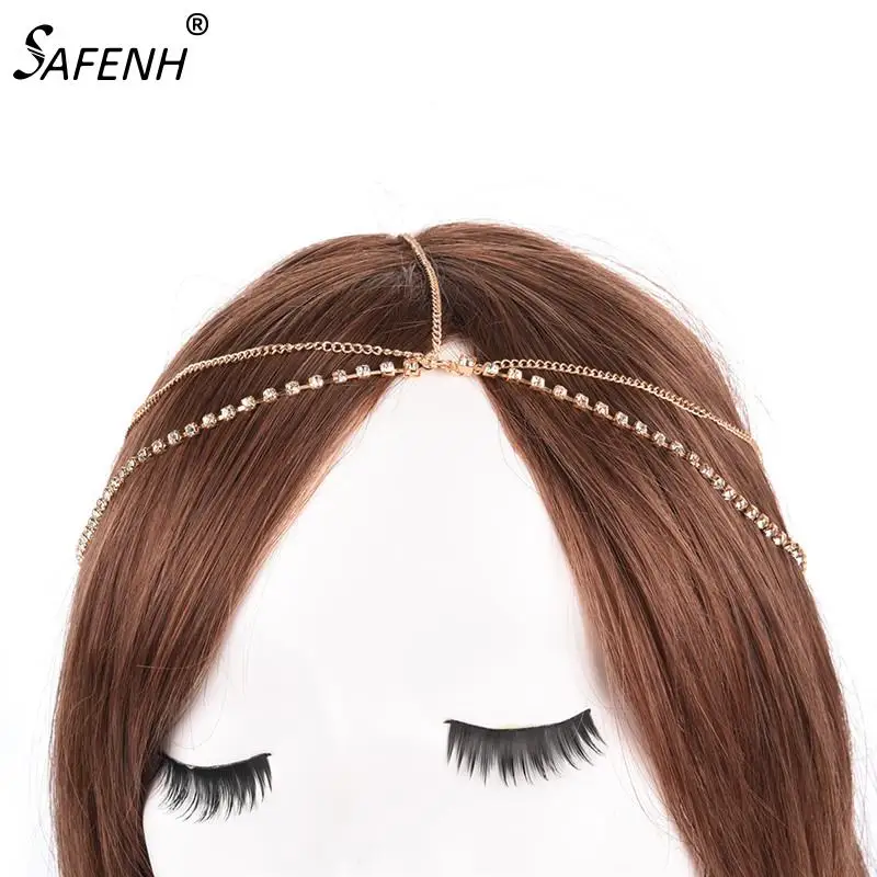 Retro Irregular Hair Band Personality Metal Multilayer Headband Head Chain Hairwear For Women gift