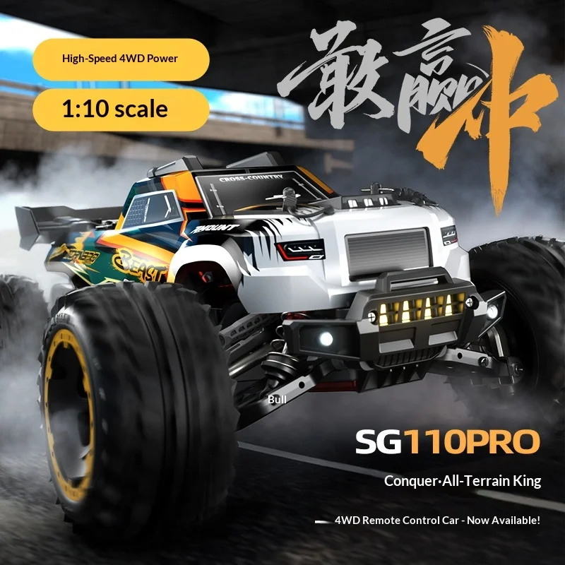

Sg110pro High Speed 4wd Remote Control Off Road Car 1:10 Scale 40km/H Carbon Brush 550 Motor All Terrain Boys Birthday Gift