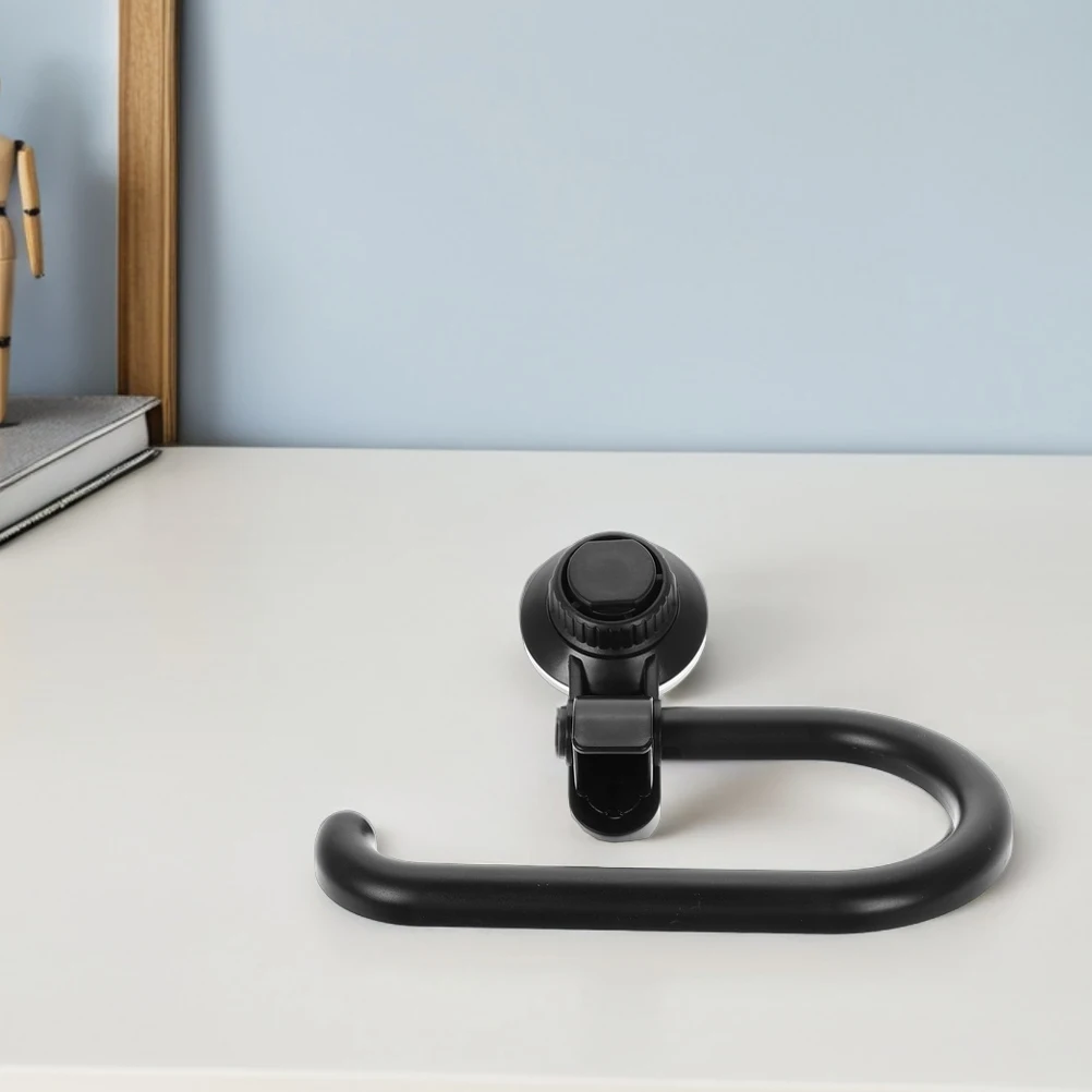 

2 Pcs No Punch Paper Towel Holder Bathroom Tissue Stand Black Hand Dispenser Travel