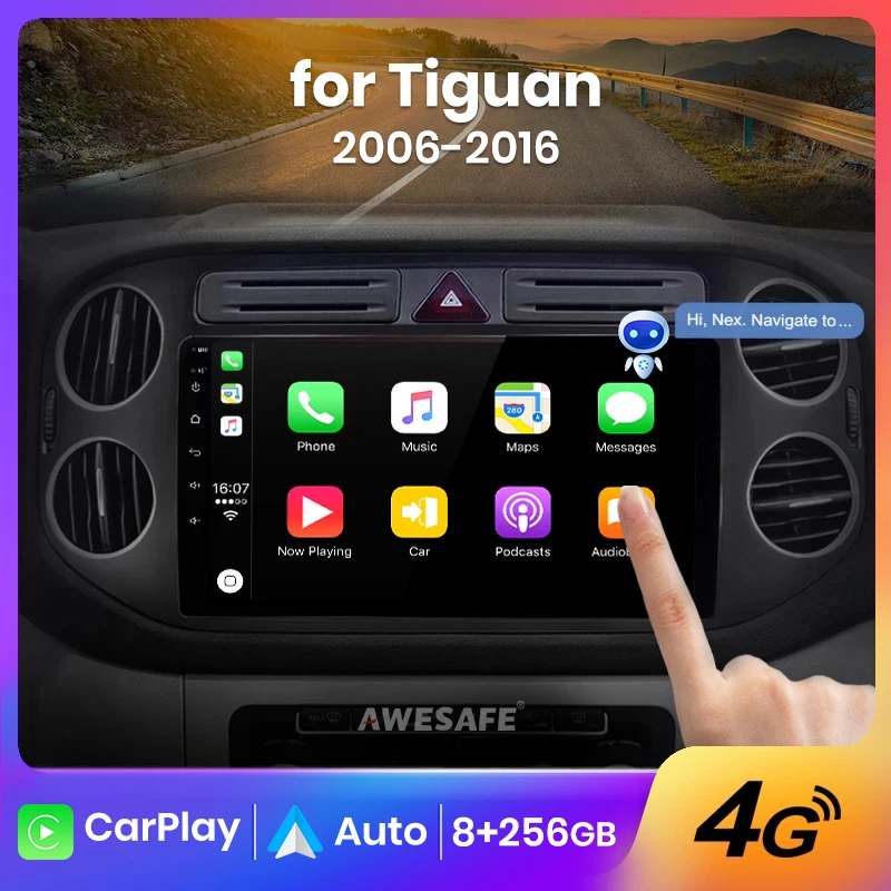 AWESAFE PX9 Plus Car Radio For VW Volkswagen Tiguan 1 NF 2008 - 2016 wireless CarPlay Android Auto No 2 din 2din DVD