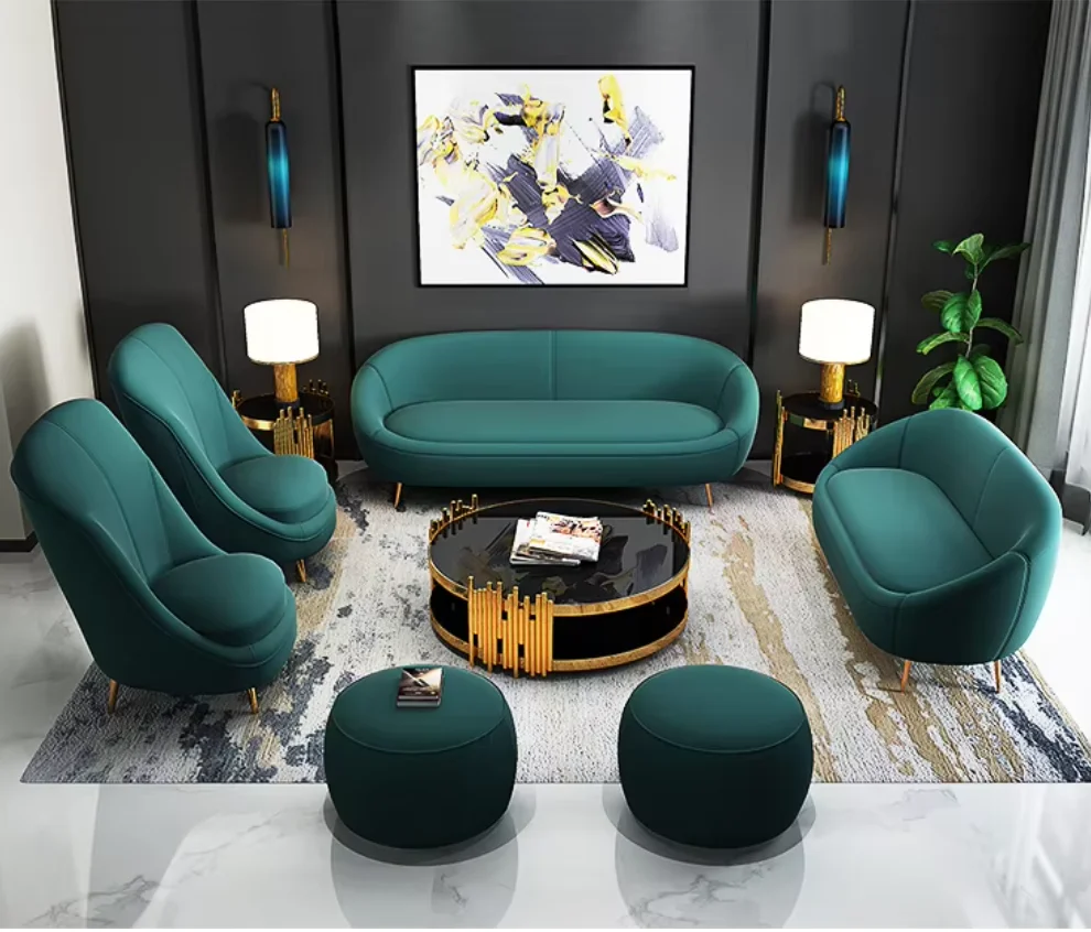 

*q for White Fabric 1-2 -3 -4 Seats Sofa Couch Light Luxury Designer Hotel Living Room Furniture Teddy Velvet Straight Sofa Set*