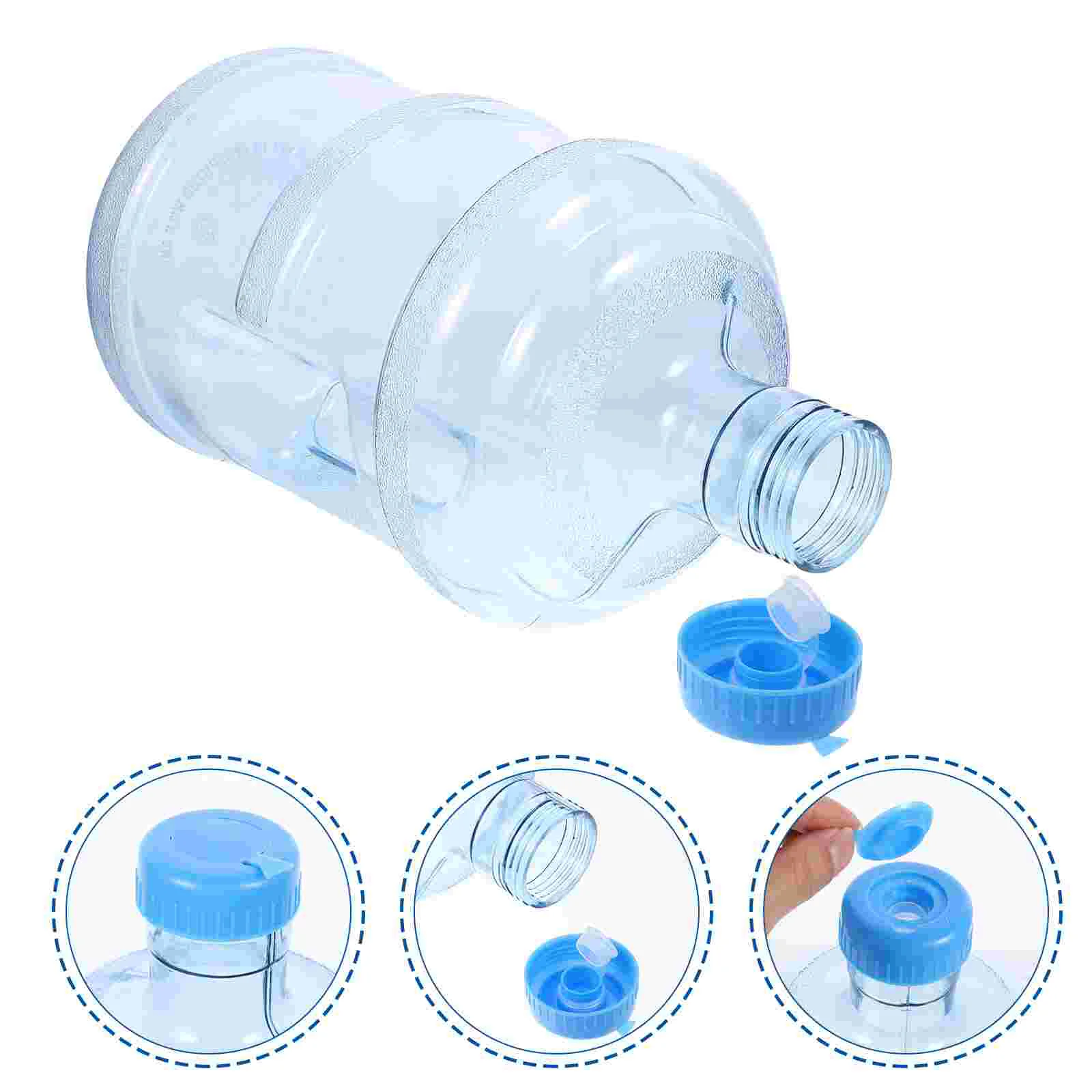 5 Liters of Water Bottle Mineral Water Bottle Portable PC Bucket with Handle Portable for Car Carrying (5L)