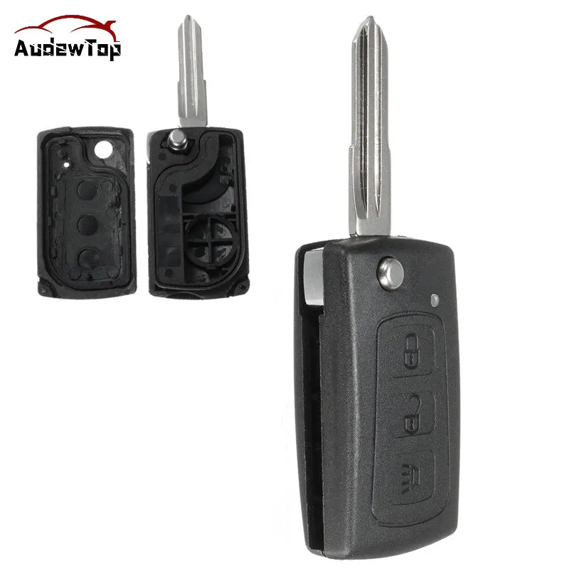 3 Button Car Folding Remote Flip Key Case Shell Fob With Battery Holder Replacement For Great Wall HAVAL HOVER H3 H5