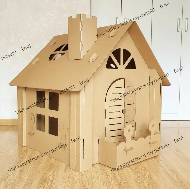 ZOCI-DIY Graffiti drawing Paper castle tent Paper palace  Indoor Outdoor game tent Room House
