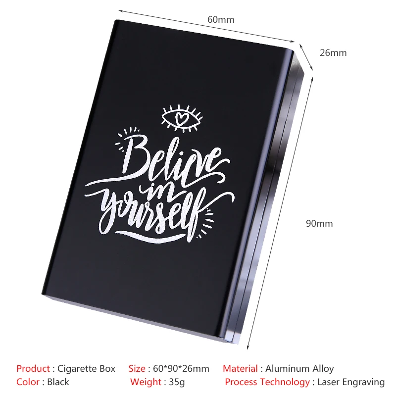 2024 NEW Arrival Black Creative Design Special Pattern Metal Aluminum Alloy Cigarette Case Box Custom LOGO DIY Gift For Man